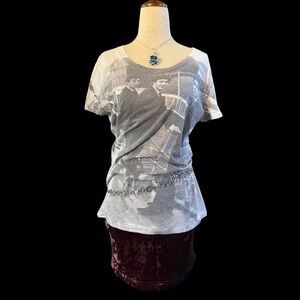 Beatles Official Photo Graphic Print Women's Top Sz XL